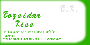 bozsidar kiss business card